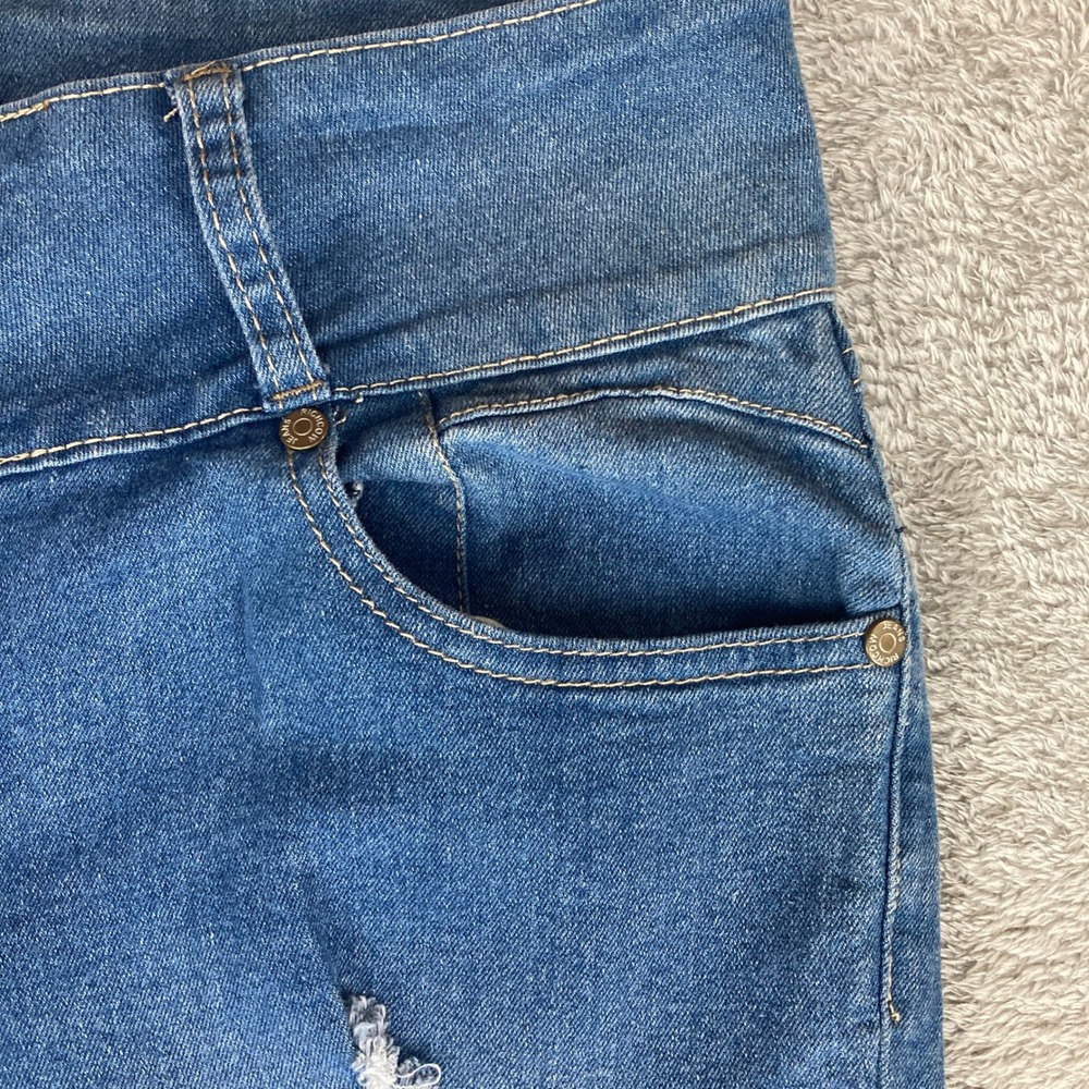 Richcow Jeans Womens Size 17‎ Blue Denim Distressed Skinny - Picture 4 of 15